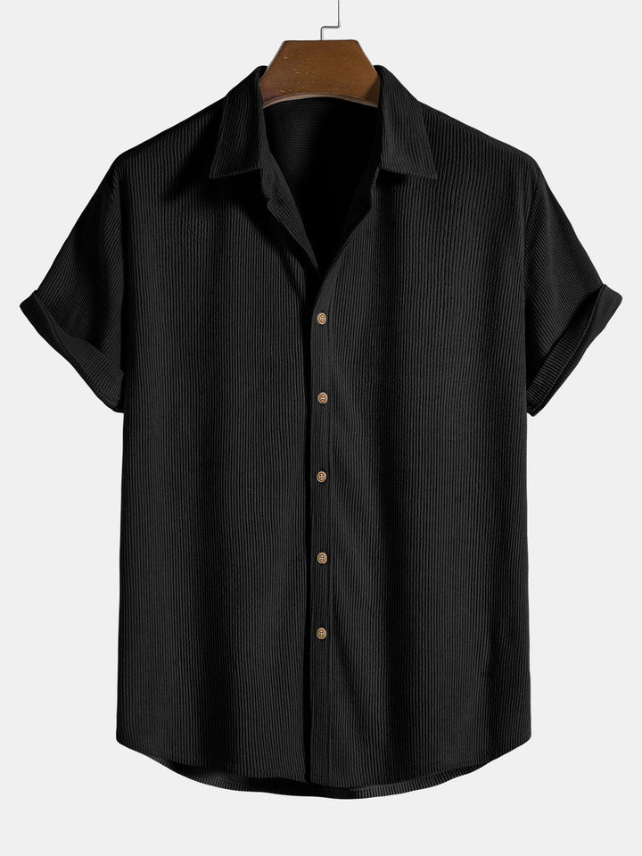Men's Textured Short-Sleeve Shirt