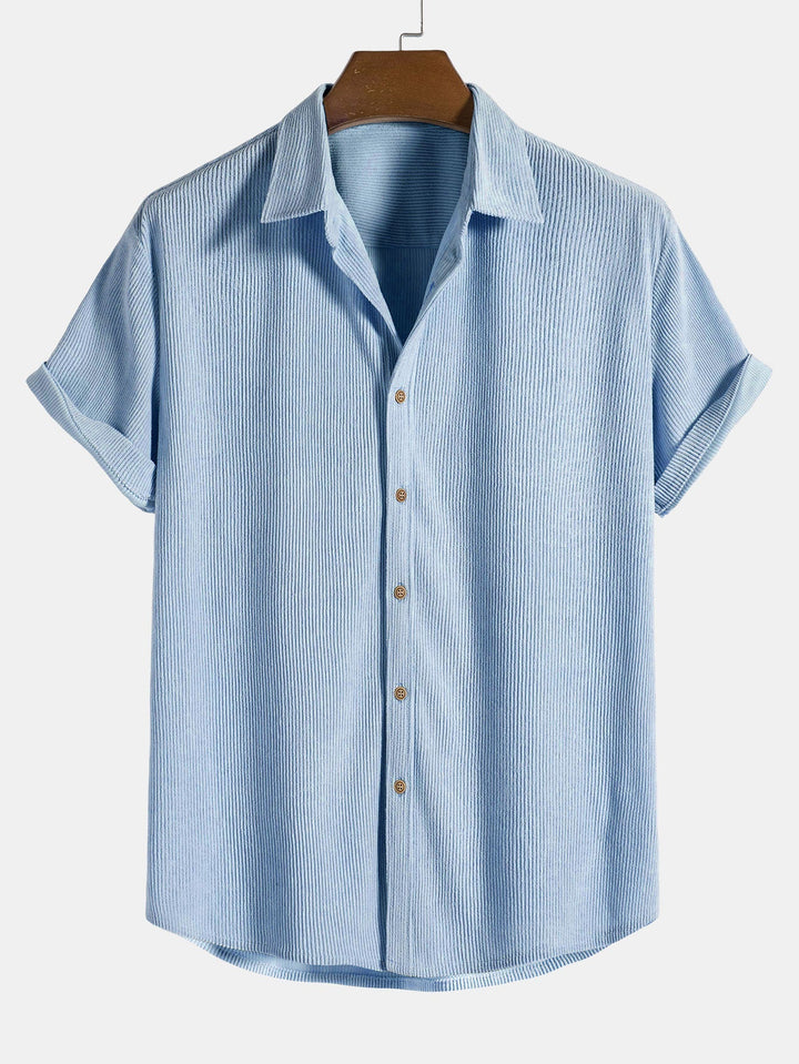 Men's Textured Short-Sleeve Shirt