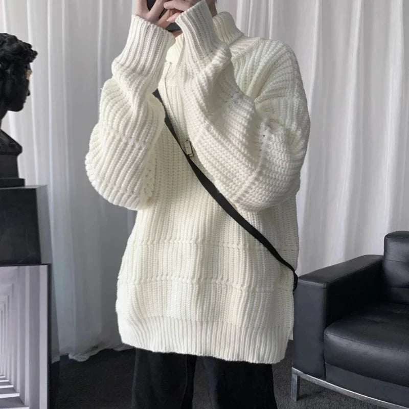 Men's Thick Knit Turtleneck Sweater