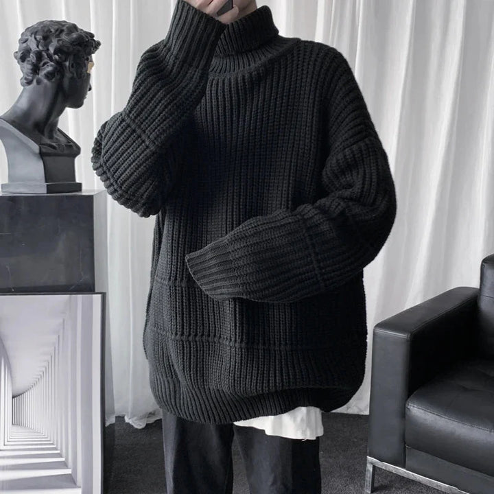 Men's Thick Knit Turtleneck Sweater
