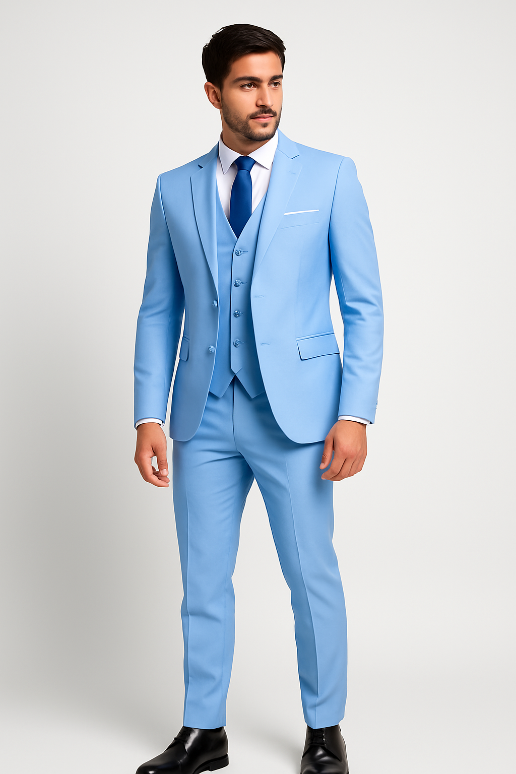 Men's Three-Piece Tailored Formal Suit
