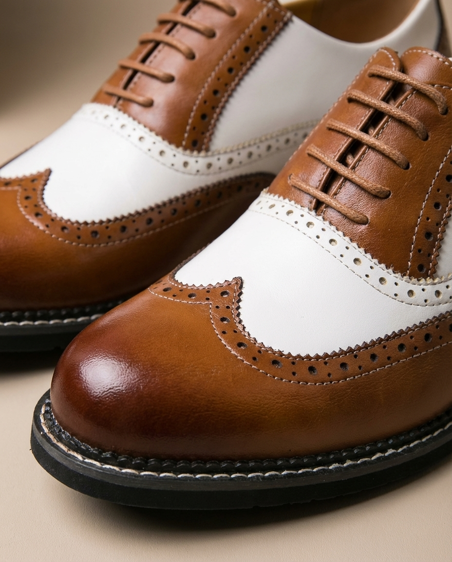 Men's Two-Tone Brogue Shoes