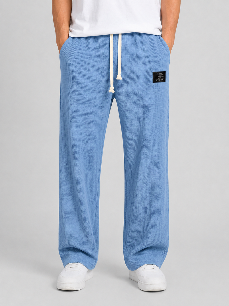 Men's Waffle Knit Drawstring Trousers
