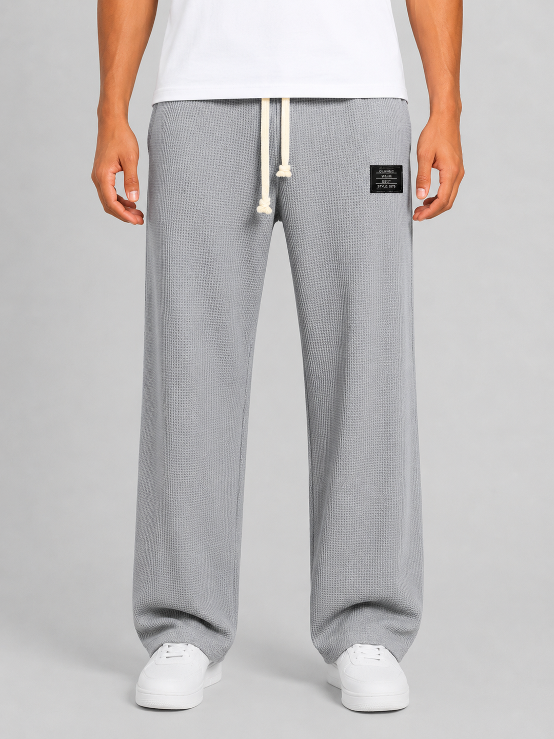 Men's Waffle Knit Drawstring Trousers