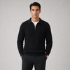 Men's Waffle Knit Quarter-Zip Jumper