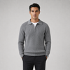 Men's Waffle Knit Quarter-Zip Jumper