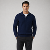 Men's Waffle Knit Quarter-Zip Jumper