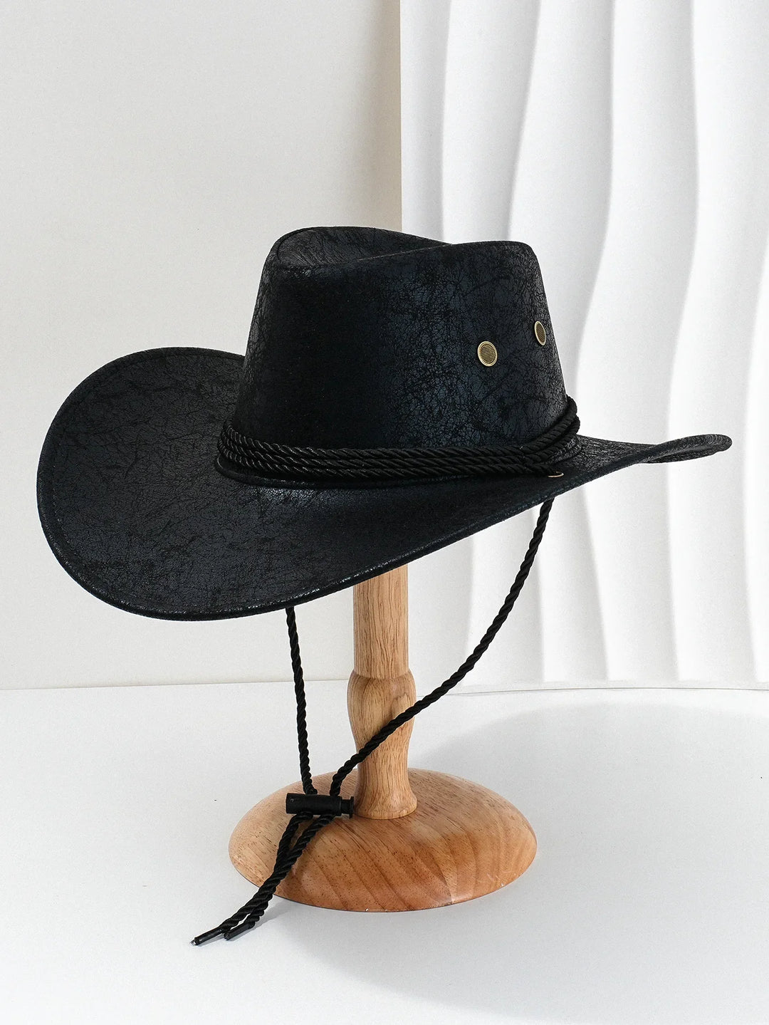 Men's Western Cowboy Hat with Chin Strap