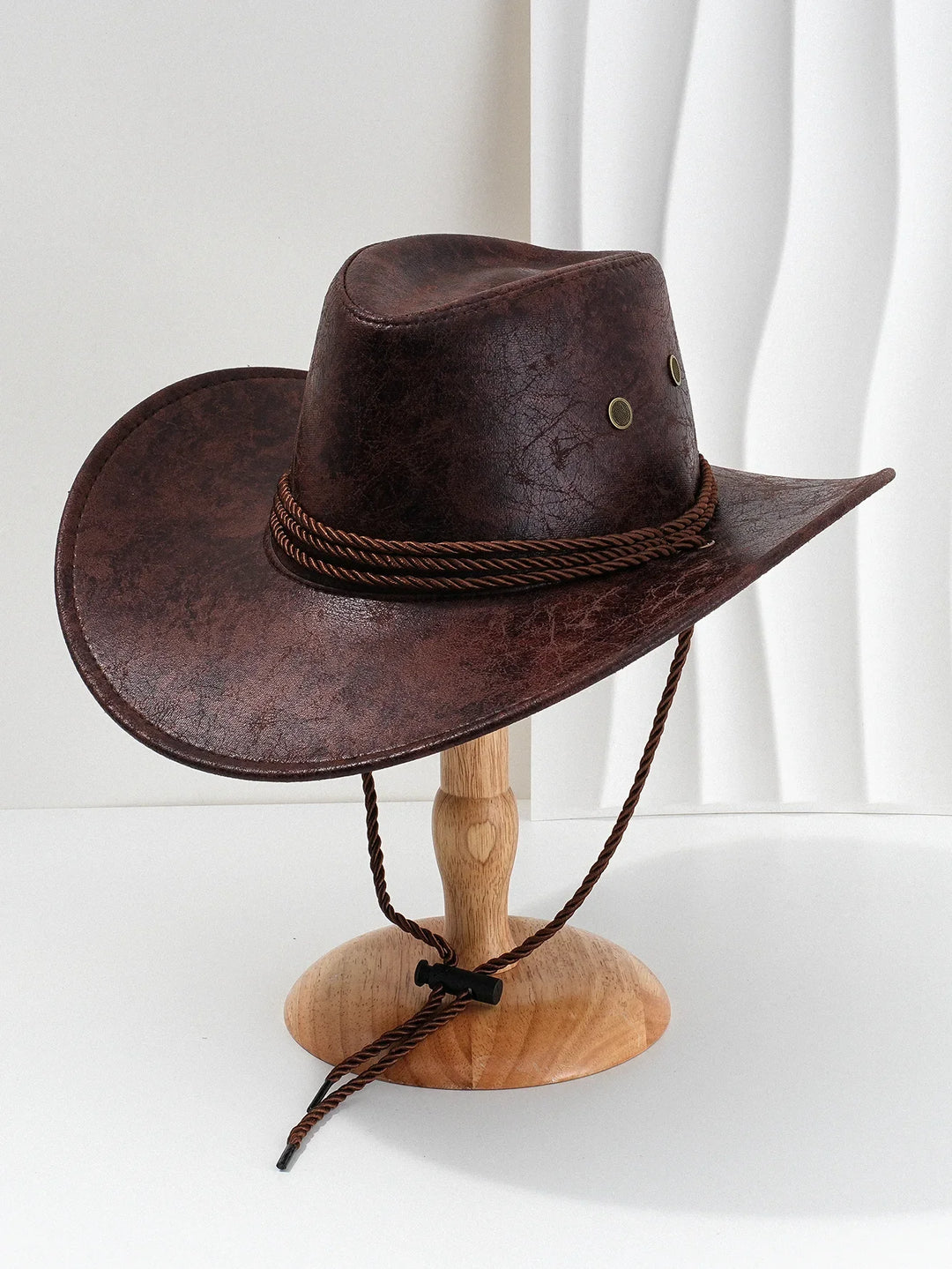 Men's Western Cowboy Hat with Chin Strap
