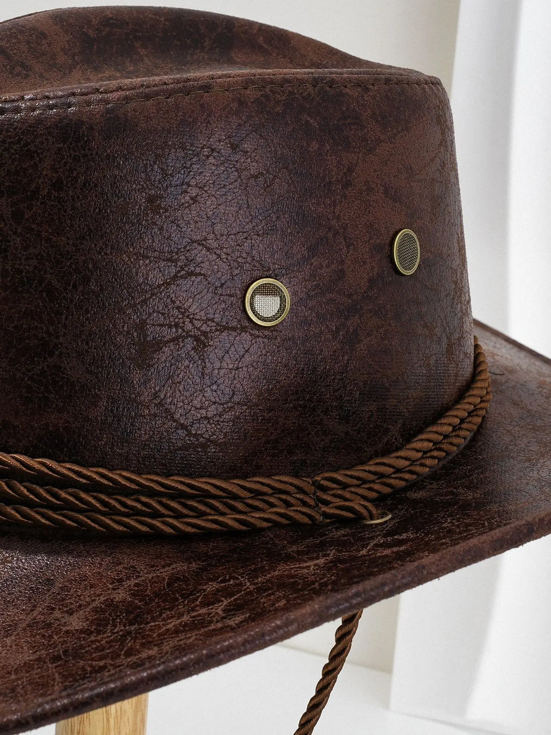 Men's Western Cowboy Hat with Chin Strap