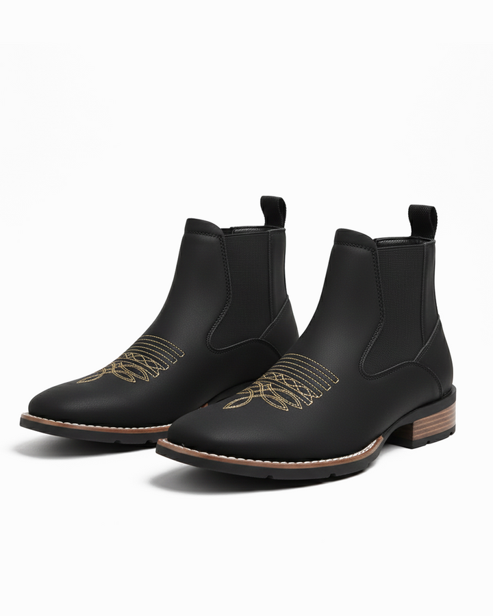 Men's Western Embroidered Chelsea Boots