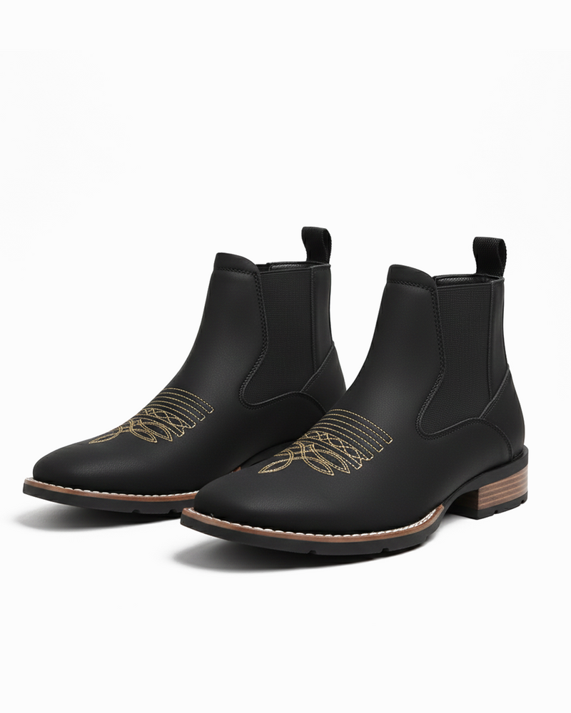 Men's Western Embroidered Chelsea Boots