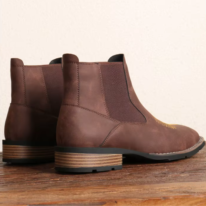 Men's Western Embroidered Chelsea Boots