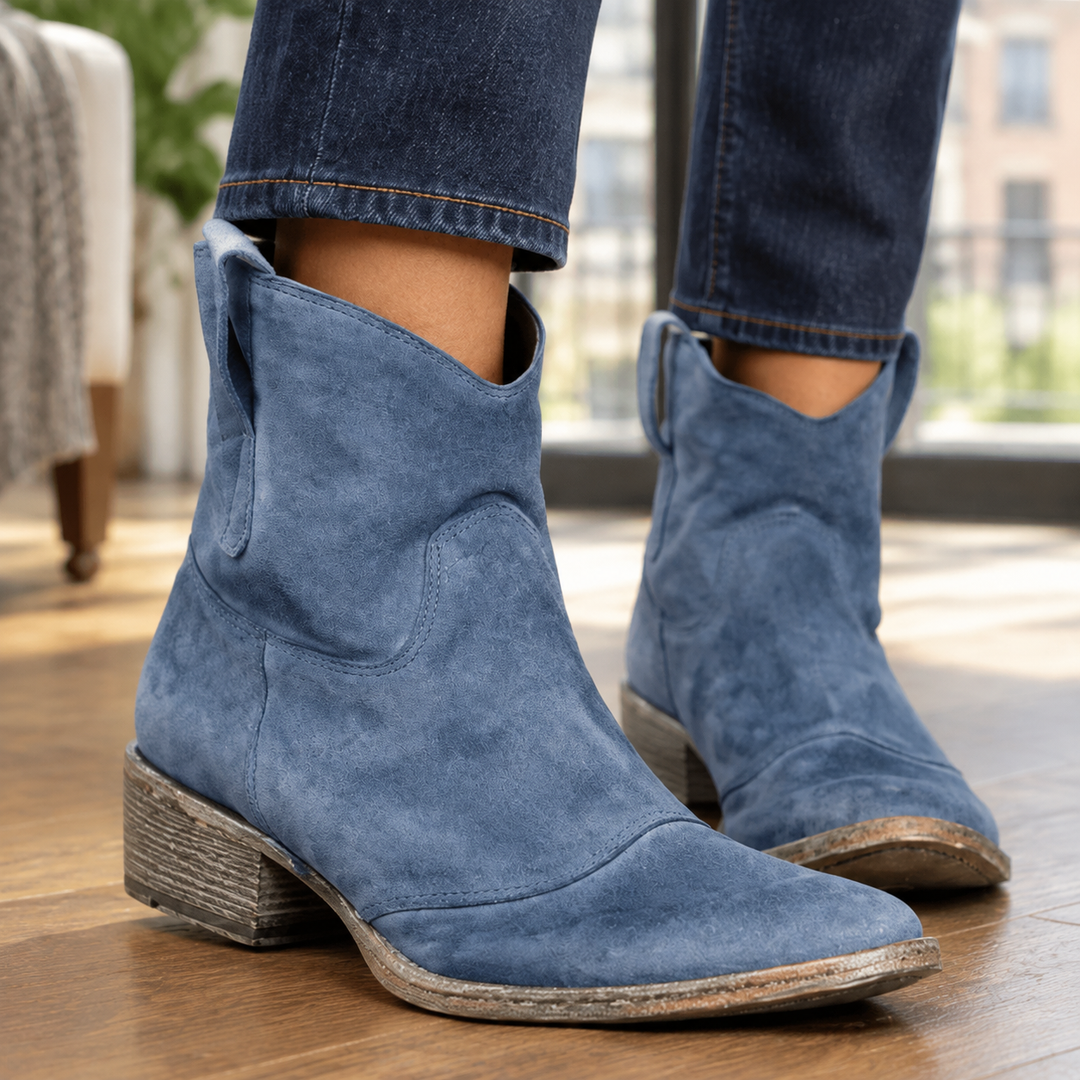 Men's Western Pull-On Ankle Boots