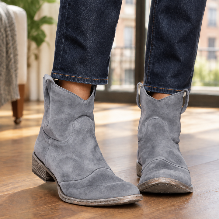 Men's Western Pull-On Ankle Boots