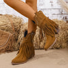 Women's Western Studded Fringe Ankle Boots