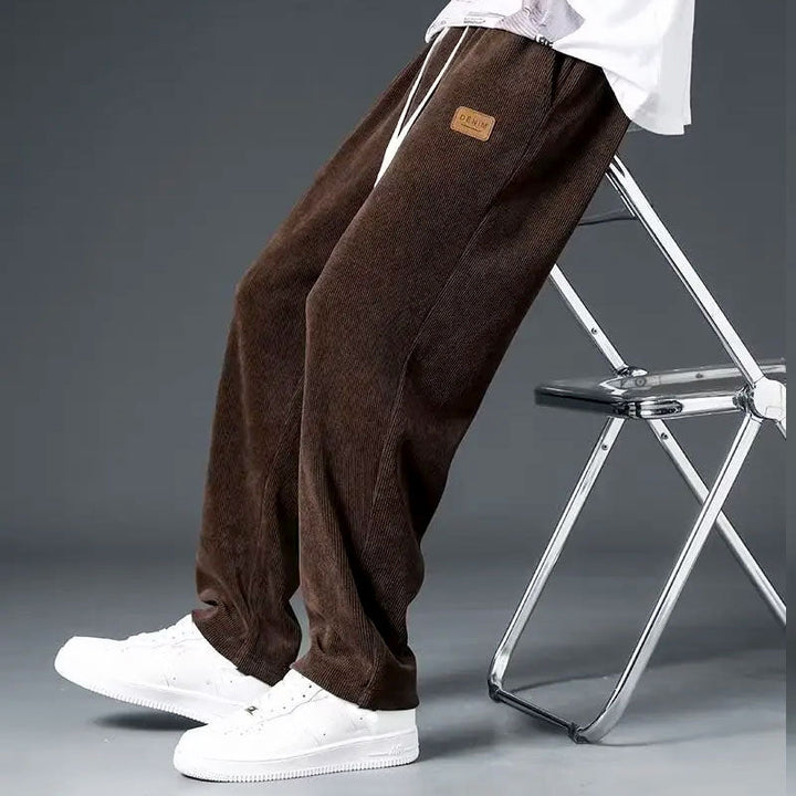 Men's Wide-Leg Drawstring Joggers