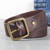 Men's Wide Western Belt with Square Pin Buckle