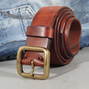 Men's Wide Western Belt with Square Pin Buckle