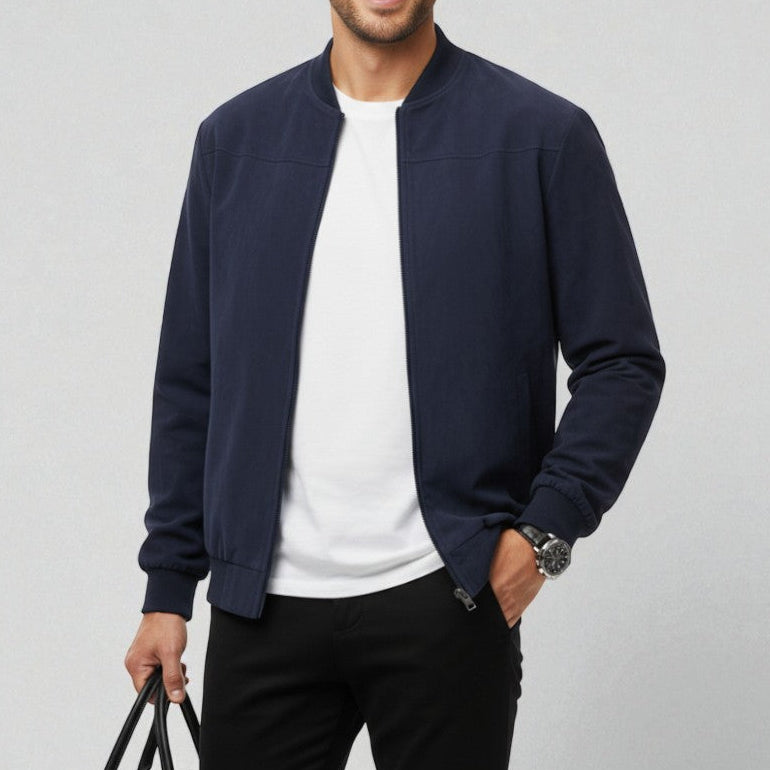 Men's Zip-Front Bomber Jacket