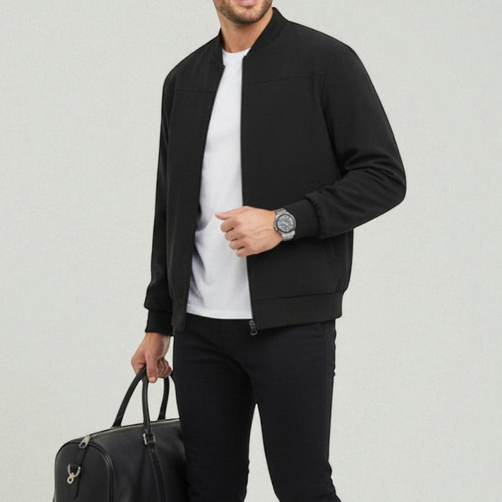 Men's Zip-Front Bomber Jacket
