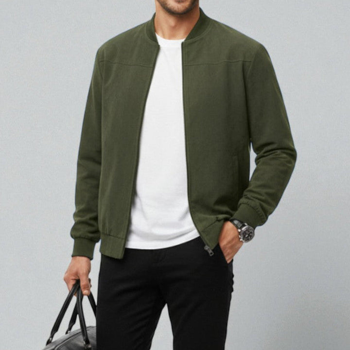 Men's Zip-Front Bomber Jacket