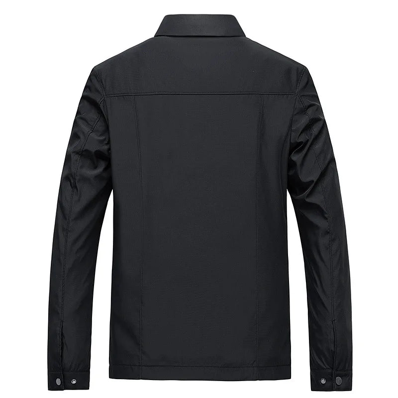 Men's Zip-Front Jacket with Check Lining