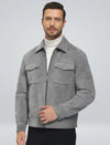 Men's Zip-Front Jacket with Chest Pockets