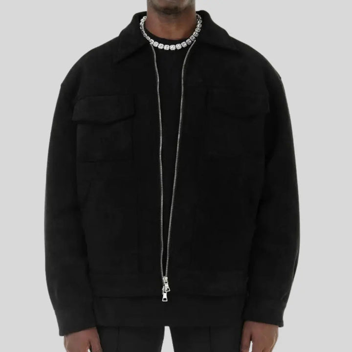 Men's Zip-Front Jacket with Chest Pockets