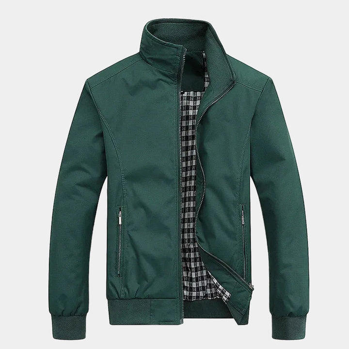 Men's Zip-Front Stand Collar Jacket