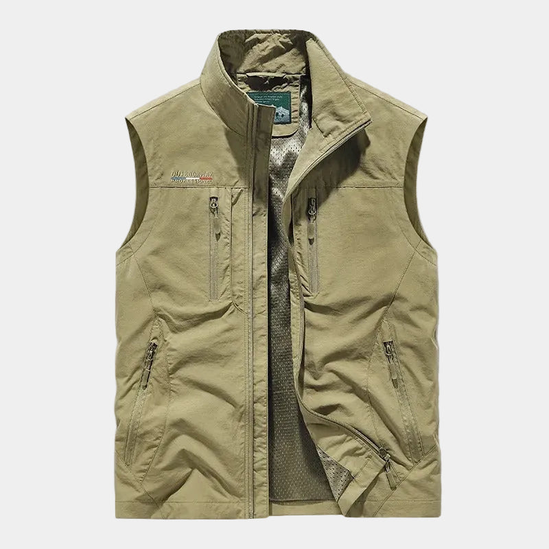 Men's Zip-Up Stand Collar Vest