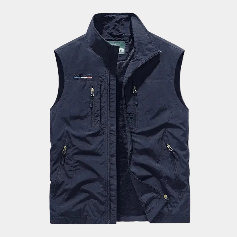 Men's Zip-Up Stand Collar Vest