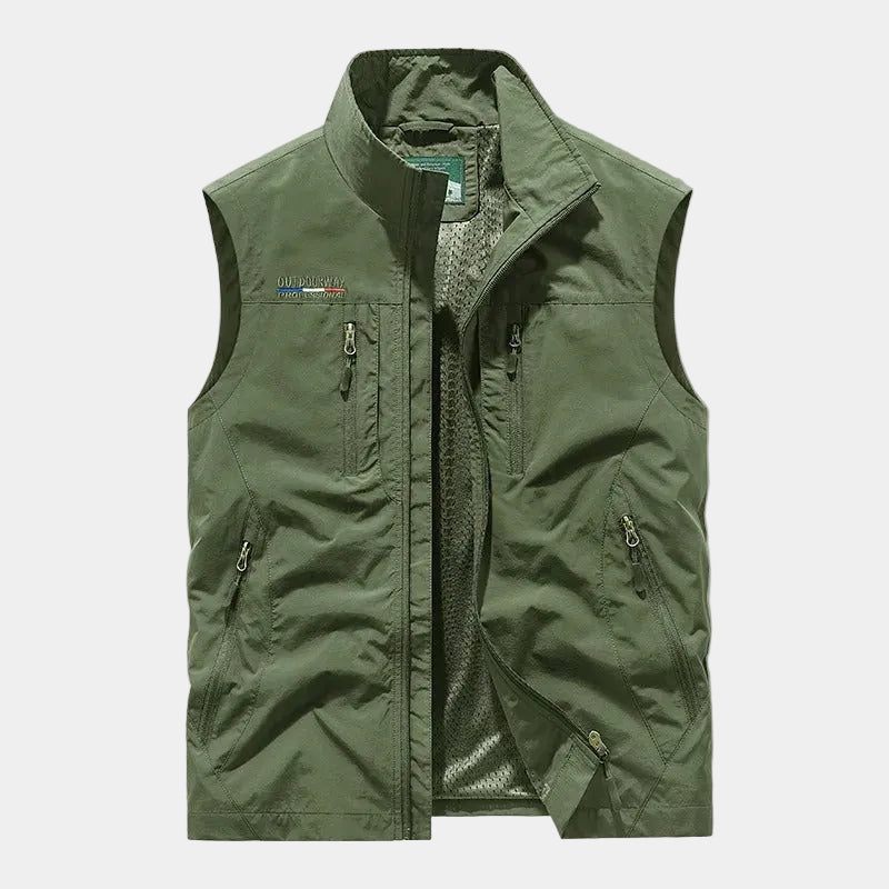 Men's Zip-Up Stand Collar Vest