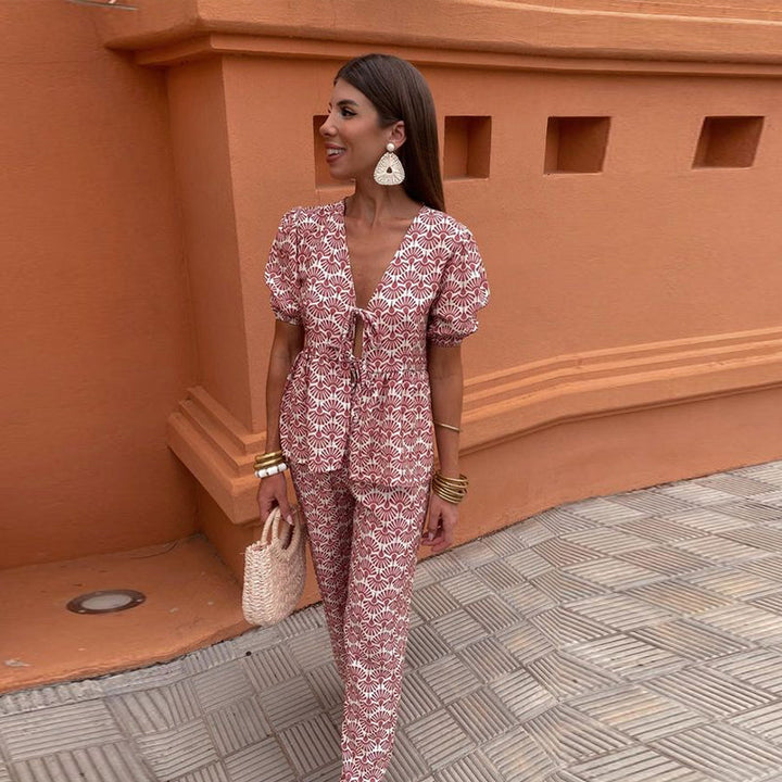 Stilfuldt tøjsæt til kvinder med casual og komfortabel pasform