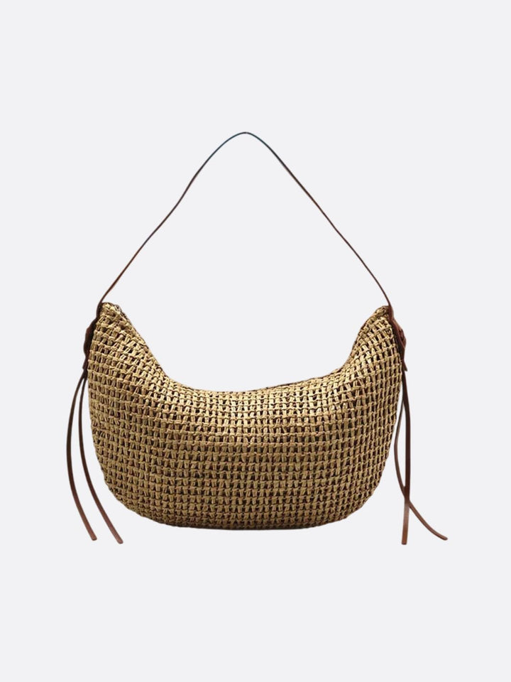 Crescent Stråtaske I Elegant Sommerdesign I Naturmateriale