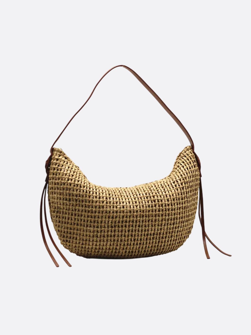 Crescent Stråtaske I Elegant Sommerdesign I Naturmateriale