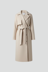 Women's Belted Double-Breasted Long Coat