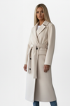 Women's Belted Double-Breasted Long Coat