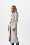 Women's Belted Double-Breasted Long Coat