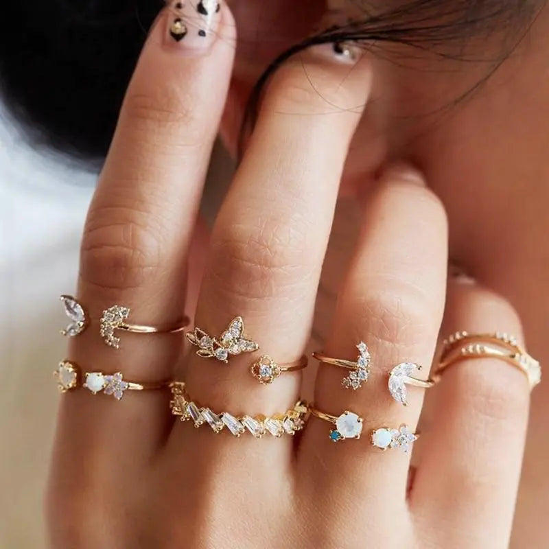 Women's Bohemian Stackable Ring Set