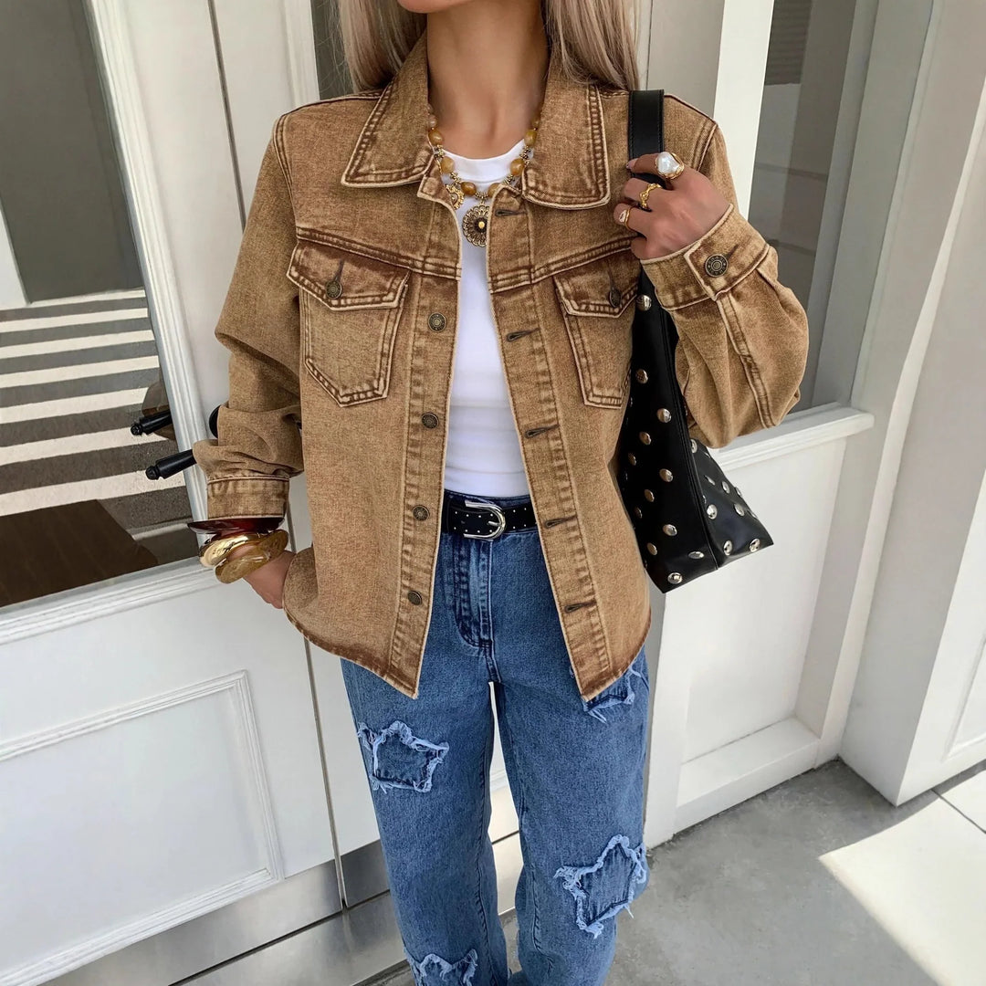 Women's Button-Front Denim Jacket