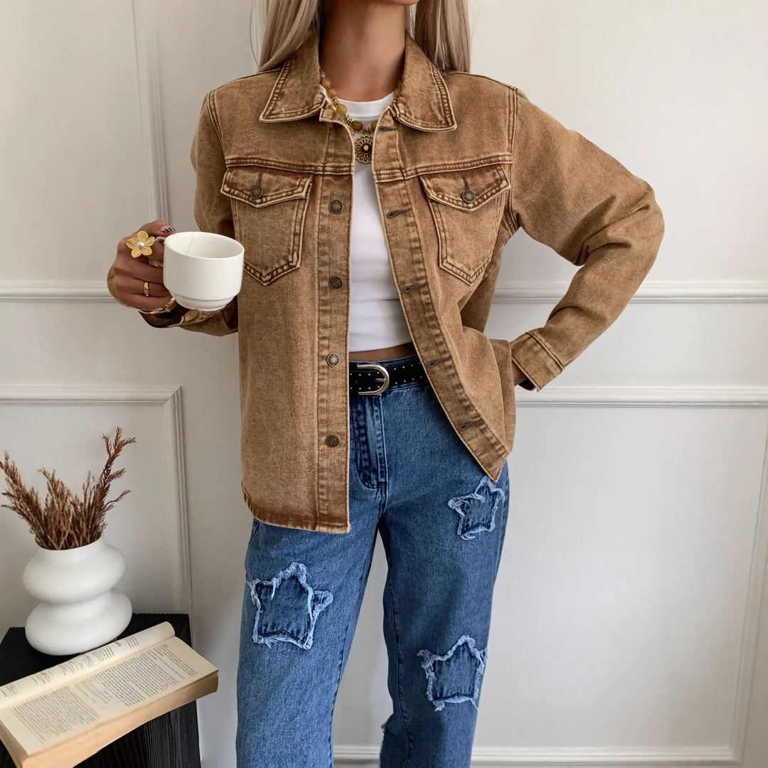 Women's Button-Front Denim Jacket