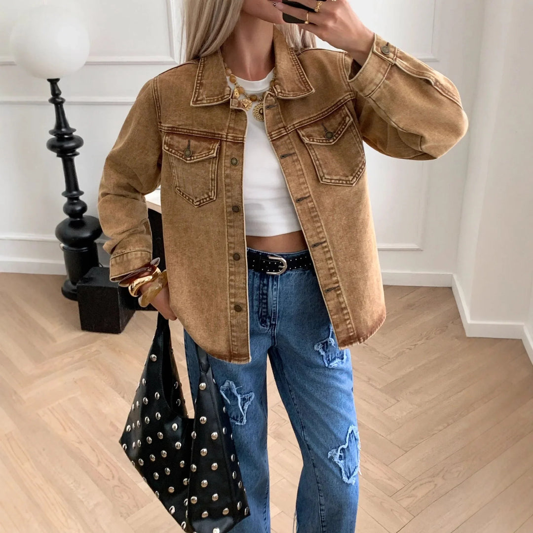 Women's Button-Front Denim Jacket