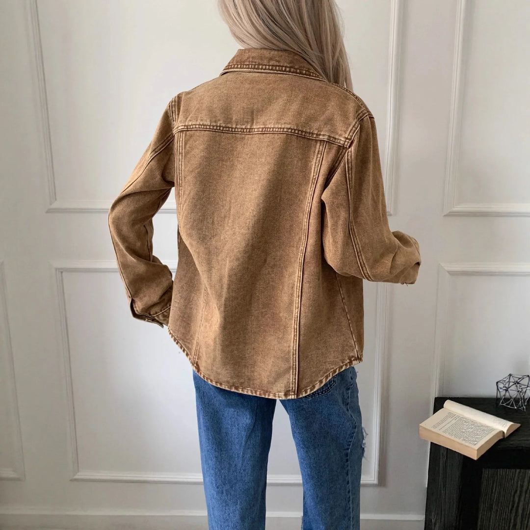 Women's Button-Front Denim Jacket