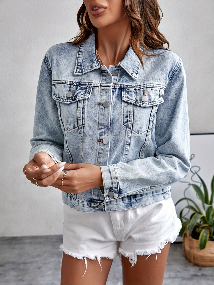 Women's Button-Front Long-Sleeve Jacket