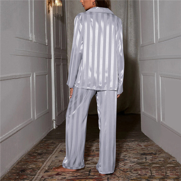 Women's Button-Front Long Sleeve Lounge Set