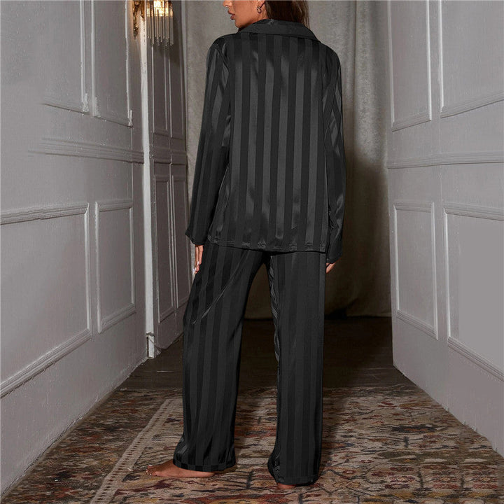 Women's Button-Front Long Sleeve Lounge Set