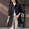 Women's Single-Breasted Mid-Length Trench Coat