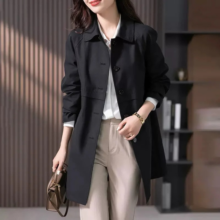 Women's Button-Front Trench Coat
