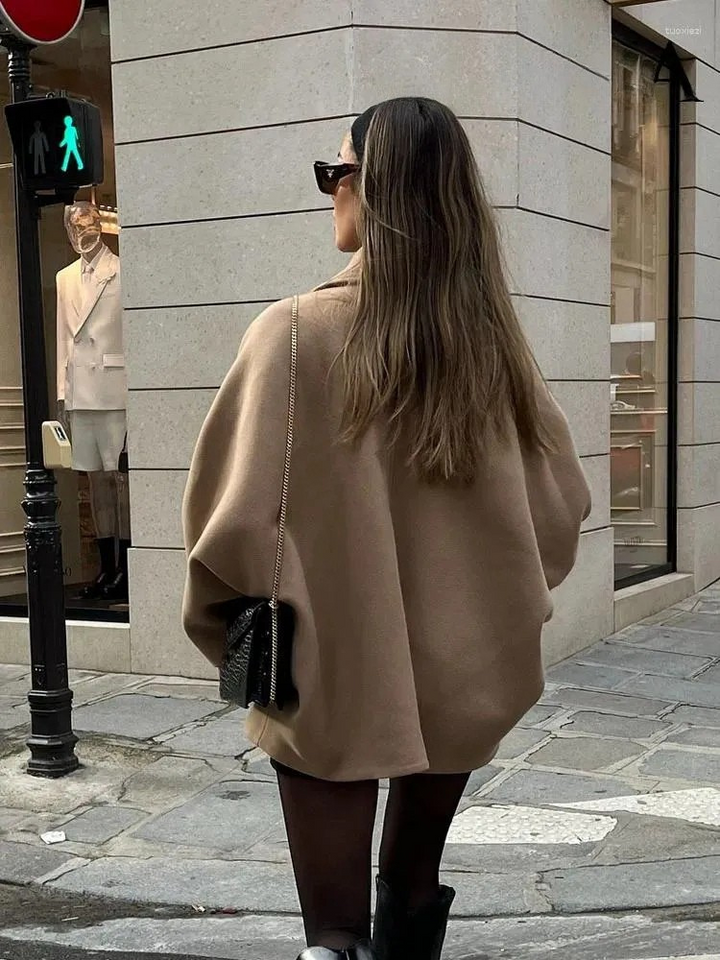 Women's Button-Front Turn-Down Collar Jacket